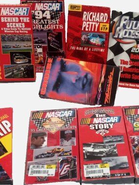 NASCAR 8 VHS Lot 3 Sealed 90s + Days of Thunder Petty Waltrip racing